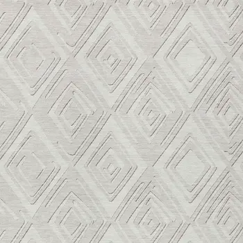 5' X 8' Ivory And Beige Geometric Washable Indoor Outdoor Area Rug