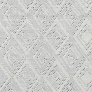 5' X 8' Silver And Ivory Geometric Washable Indoor Outdoor Area Rug