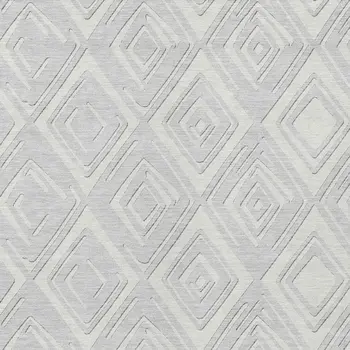 9' X 12' Silver And Ivory Geometric Washable Indoor Outdoor Area Rug