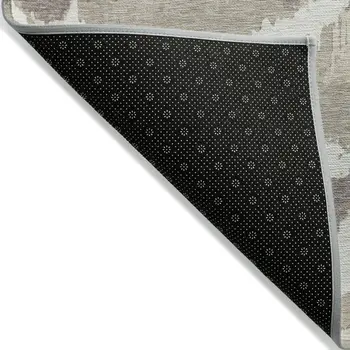 9' X 12' Beige Brown And Ivory Abstract Washable Indoor Outdoor Area Rug