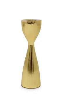 6" Gold Stainless Steel Tabletop Taper Candlestick
