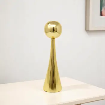 12" Gold Stainless Steel Tabletop Taper Candlestick