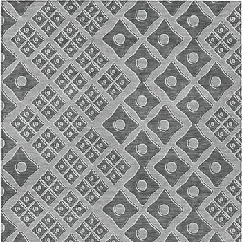 5' X 8' Gray And Light Gray Geometric Washable Indoor Outdoor Area Rug