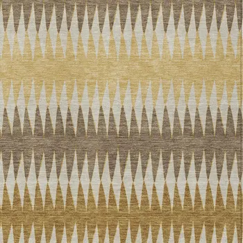 8' X 10' Chocolate And Ivory Striped Washable Indoor Outdoor Area Rug