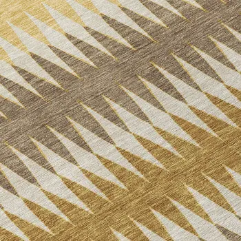 8' X 10' Chocolate And Ivory Striped Washable Indoor Outdoor Area Rug