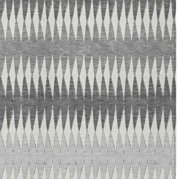 8' X 10' Gray And Ivory Striped Washable Indoor Outdoor Area Rug