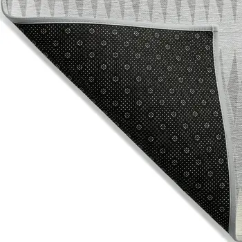8' X 10' Silver Gray And Ivory Striped Washable Indoor Outdoor Area Rug