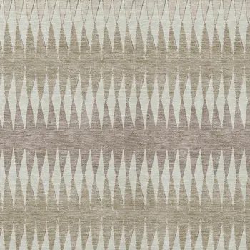 8' X 10' Taupe Beige And Ivory Striped Washable Indoor Outdoor Area Rug