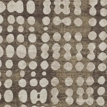 3' X 5' Brown And Beige Abstract Washable Indoor Outdoor Area Rug