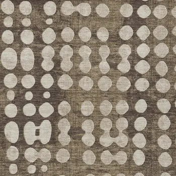 8' X 10' Brown And Beige Abstract Washable Indoor Outdoor Area Rug