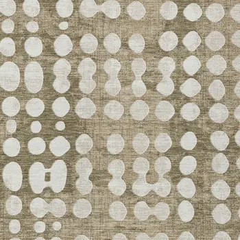 10' X 14' Taupe And Ivory Abstract Washable Indoor Outdoor Area Rug