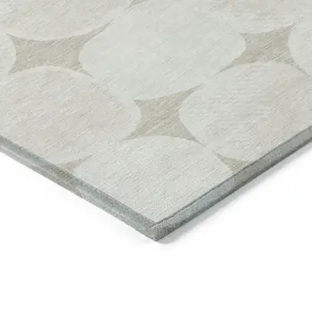 9' X 12' Beige And Brown Abstract Washable Indoor Outdoor Area Rug