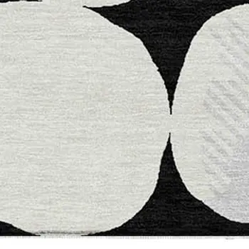 5' X 8' Black Gray And Ivory Abstract Washable Indoor Outdoor Area Rug