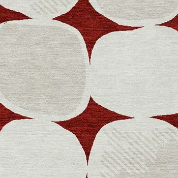 9' X 12' Burgundy Abstract Washable Indoor Outdoor Area Rug
