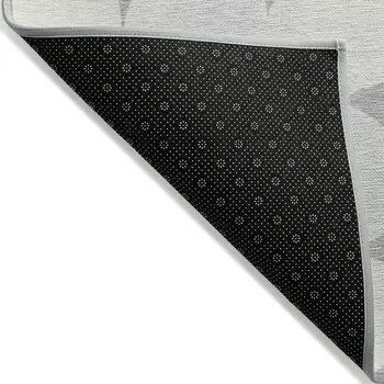 10' X 14' Gray And Beige Abstract Washable Indoor Outdoor Area Rug