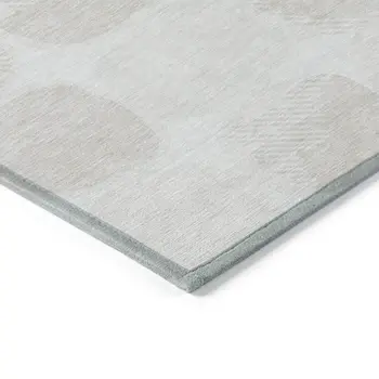 10' X 14' Ivory And Beige Abstract Washable Indoor Outdoor Area Rug