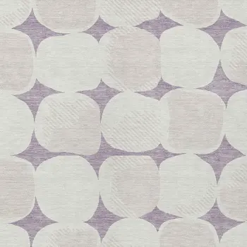 5' X 8' Lavender Beige And Ivory Abstract Washable Indoor Outdoor Area Rug