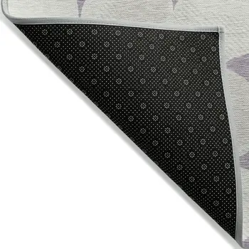 8' X 10' Lavender Beige And Ivory Abstract Washable Indoor Outdoor Area Rug