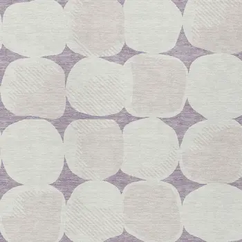 9' X 12' Lavender Beige And Ivory Abstract Washable Indoor Outdoor Area Rug