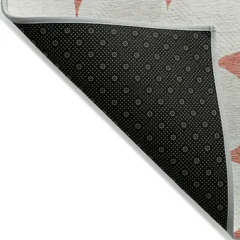 10' X 14' Salmon Beige And Ivory Abstract Washable Indoor Outdoor Area Rug