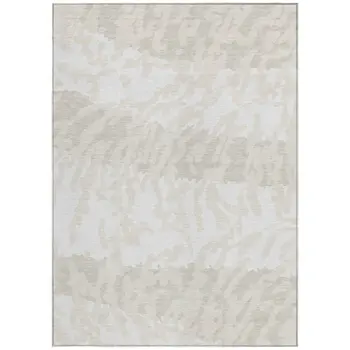 3' X 5' Ivory And Beige Animal Print Washable Indoor Outdoor Area Rug