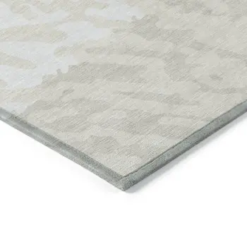 3' X 5' Ivory And Beige Animal Print Washable Indoor Outdoor Area Rug