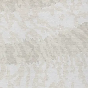 8' X 10' Ivory And Beige Animal Print Washable Indoor Outdoor Area Rug