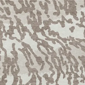 3' X 5' Taupe Brown And Ivory Animal Print Washable Indoor Outdoor Area Rug