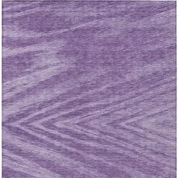 8' X 10' Purple And Ivory Abstract Washable Indoor Outdoor Area Rug