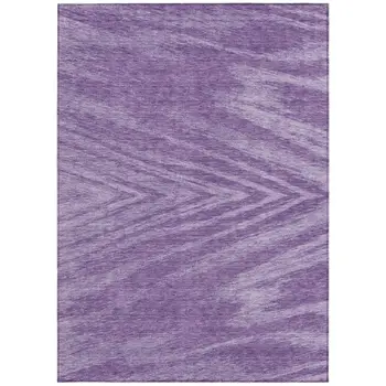 10' X 14' Purple And Ivory Abstract Washable Indoor Outdoor Area Rug