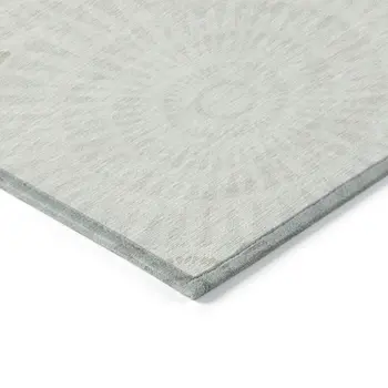 10' X 14' Ivory And Gray Geometric Washable Indoor Outdoor Area Rug