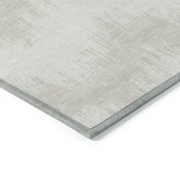 5' X 8' Ivory And Beige Chevron Washable Indoor Outdoor Area Rug