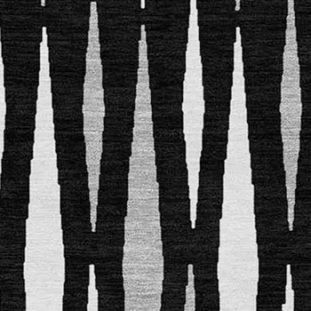10' X 14' Black Ivory And Gray Geometric Washable Indoor Outdoor Area Rug
