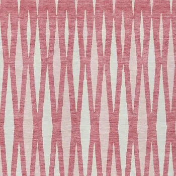 8' X 10' Blush And Ivory Geometric Washable Indoor Outdoor Area Rug