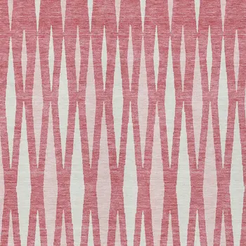 9' X 12' Blush And Ivory Geometric Washable Indoor Outdoor Area Rug