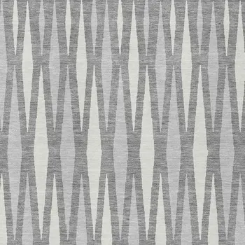 5' X 8' Gray And Ivory Geometric Washable Indoor Outdoor Area Rug