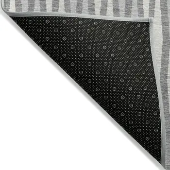 9' X 12' Gray And Ivory Geometric Washable Indoor Outdoor Area Rug