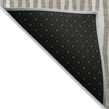 10' X 14' Taupe Beige And Ivory Geometric Washable Indoor Outdoor Area Rug