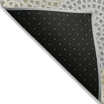 10' X 14' Beige Brown And Gray Geometric Washable Indoor Outdoor Area Rug