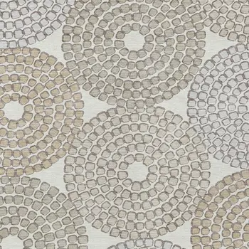 3' X 5' Ivory Brown And Gray Geometric Washable Indoor Outdoor Area Rug