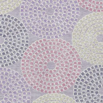 5' X 8' Lavender Purple And Gray Geometric Washable Indoor Outdoor Area Rug