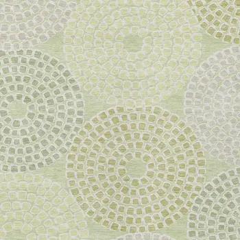 9' X 12' Mint Green And Light Purple Geometric Washable Indoor Outdoor Area Rug