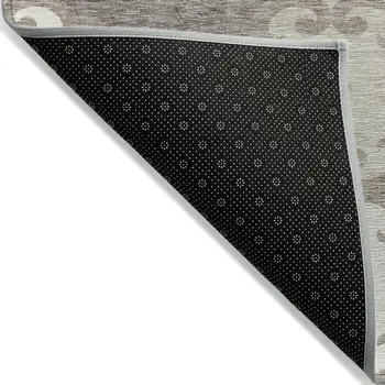 9' X 12' Taupe Beige And Gray Trellis Washable Indoor Outdoor Area Rug