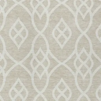 10' X 14' Beige And Ivory Trellis Washable Indoor Outdoor Area Rug