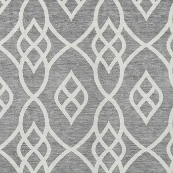 3' X 5' Gray And Ivory Trellis Washable Indoor Outdoor Area Rug