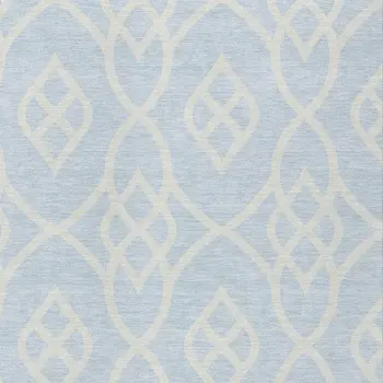 8' X 10' Sky Blue And Ivory Trellis Washable Indoor Outdoor Area Rug
