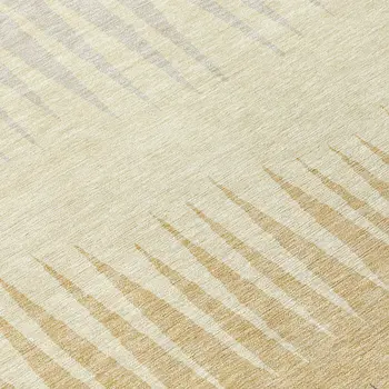 8' Taupe Beige And Gray Round Striped Washable Indoor Outdoor Area Rug