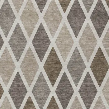 8' X 10' Beige Gray And Brown Geometric Washable Indoor Outdoor Area Rug