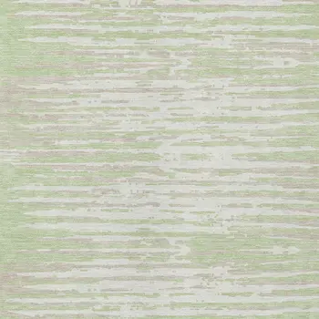 8' X 10' Artichoke Green And Ivory Striped Washable Indoor Outdoor Area Rug