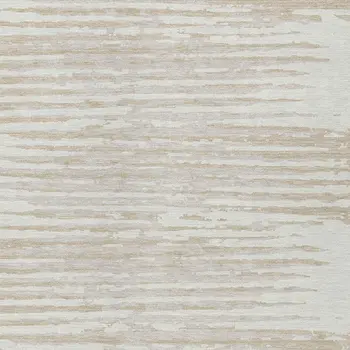 9' X 12' Ivory And Beige Striped Washable Indoor Outdoor Area Rug